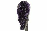 Sparkling Amethyst Geode With Metal Stand - Uruguay #342513-2